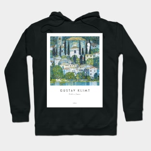 Kirche in Cassone by Klimt with Text Hoodie